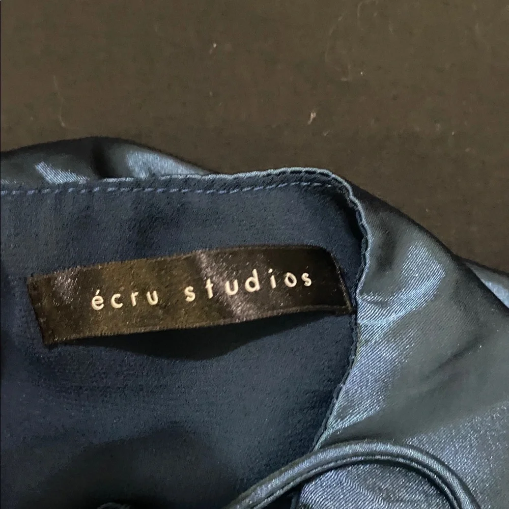 Satin Forest Green Slip Dress - Picture 3 of 3